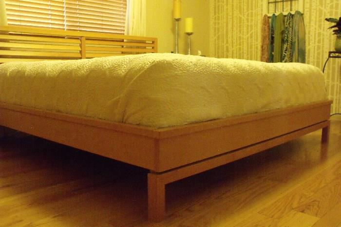 IKEA Malm, platform king bed frame. (mattress with box springs is free/comforter is NOT included). 