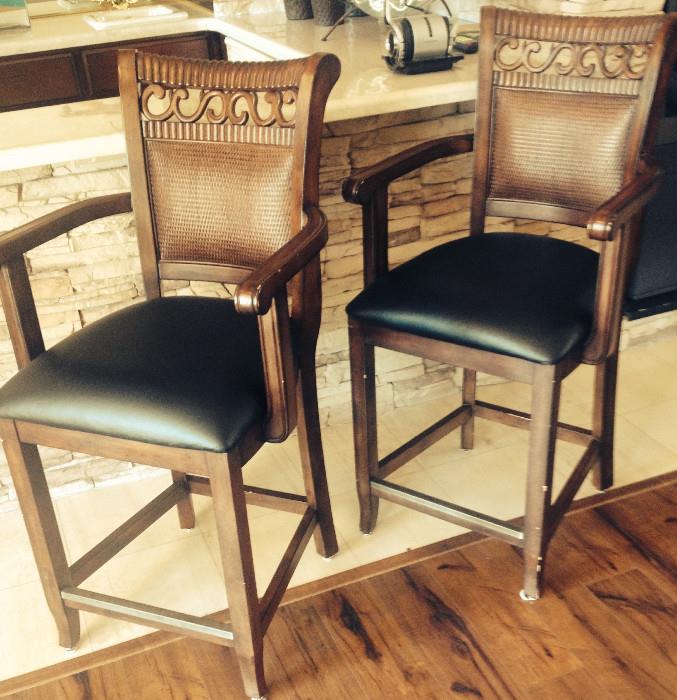 Two Tommy Bahama style bar stools