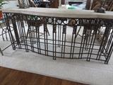 WROUGHT IRON BASED CONSOLE TABLE
ACID WASH STONE TOP

