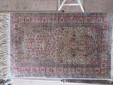 SILK HANDMADE TURKISH KAYSERI PRAYER RUG
TREE OF LIFE DESIGN / DOUBLE KNOTS
