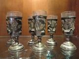 VINTAGE MEXICAN STERLING SILVER SHOT GLASSES