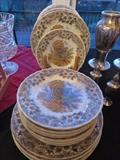 CHURCHILL THANKSGIVING DINNER PLATES WITH SALAD PLATES
SET OF 12
