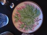 Vintage Plate -GS Zell Germany 176- Majolica Golden Maple Leaf  (set of 4)