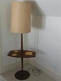 vintage lamp stand with ash tray and coasters 