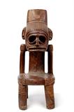 Lot 160: Scarce Taino-Carib Indian tribe (pre-Columbian inhabitants of the
Bahamas and Greater Antilles), hardwood ebony effigy chair measuring
22" tall x 9" x 9", excellent condition, est. $300.00-$400.00