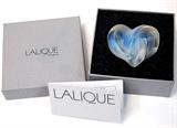 Lot 30: Lalique entwined opal blue heart crystal paperweight
in orig. box with paperwork, est. $225.00-$325.00