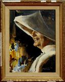 Lot 69: W. Clarence McGrath (1938-2007) original oil painting
on board depicting a Catholic nun in habit and Daughters of
Charity cornette, the image measuring 16" x 12, the frame
having multiple losses, est. $1,000.00-$1,500.00