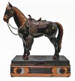 Lot 78: Abbotwares Model Z477 Horse Radio, receives power, measuring
approx. 14"x11.5", c.1940, est. $350.00-$550.00