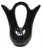 Lot 81: Beautiful Santa Clara blackware wedding vase, excellent condition,
 signed on base, measuring approx. 9.5" x 8", est. $700.00-$900.00