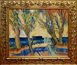 Lot 37: Arnold Zweerts (1918-) original oil painting on canvas, the image
measuring 19.5" x 24", very nicely framed, signed and dated lower
right 1972,  est. $275.00-$325.00