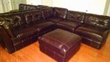 Leather sofa sectional 