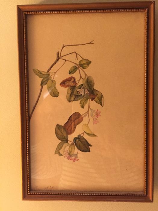 Antique Water Color Dated 1879