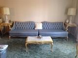 Hollywood Regency style 2 piece sofa