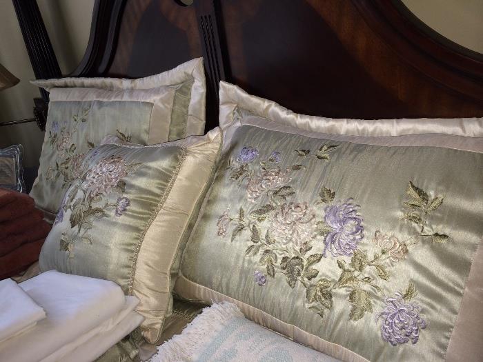 Queen bedding--comforter, pillows, sheet set, curtains
