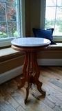 Marble topped round table