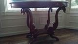 Fabulous ornately carved marble top serving table