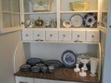 Set of Japanese Blue dishes, more decorator dishes and accessories