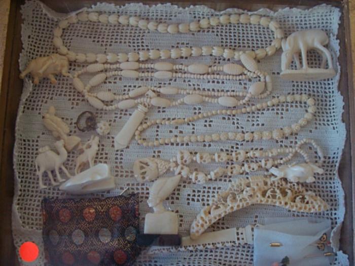 Carved bone jewelry
