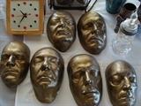 Life masks-Lorre, Gable, Bogart, Keaton, Lugosi, Karloff