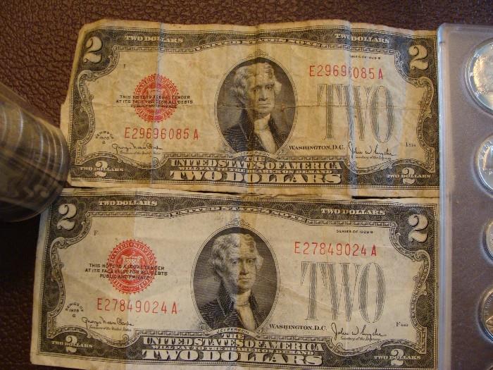 Series 1926 $2 Dollar Bills