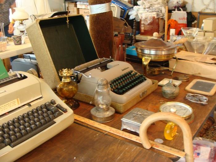 Vintage Typewriters, Barometer, etc