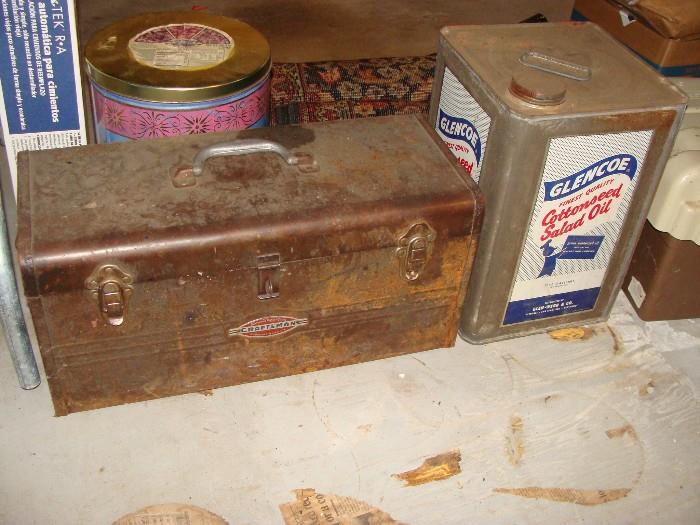 Vintage Tin, Metal Tool Box