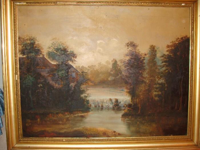Oil Painting over 100 years old - Large painting