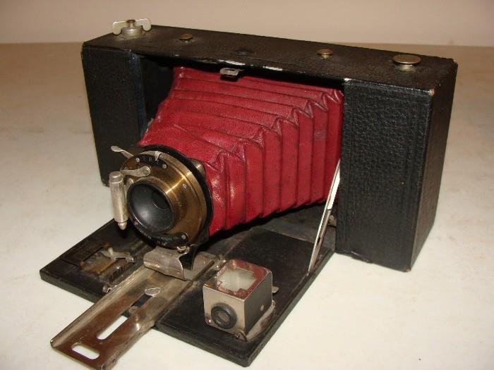 Antique Key Wind Accordian Fold Camera