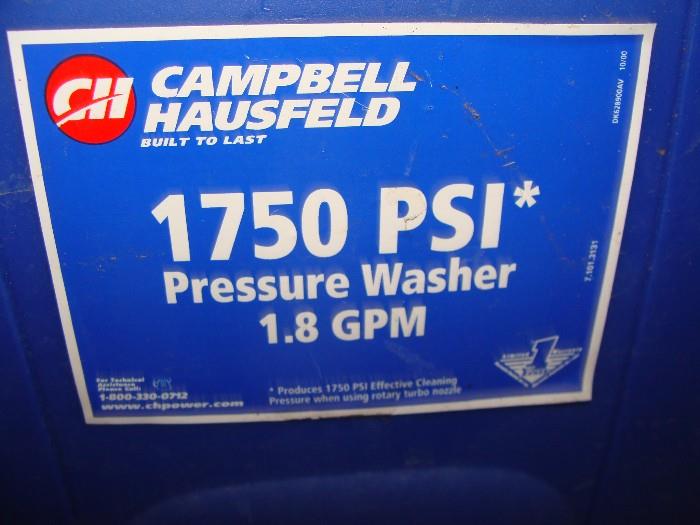 Pressure Washer Campbell Hausfeld 1750 psi