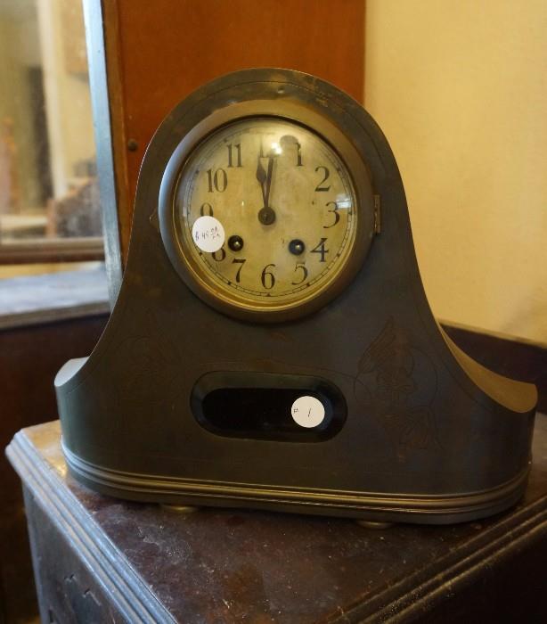 Metal case clock