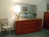 Phenix Dresser with Mirror, Mid-Century Modern Chair