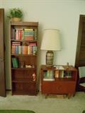 Book Shelf, Books, Mid-Century Book Shelf and Lamp