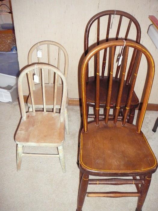 2 SETS OF CHILD SIZED CHAIRS 