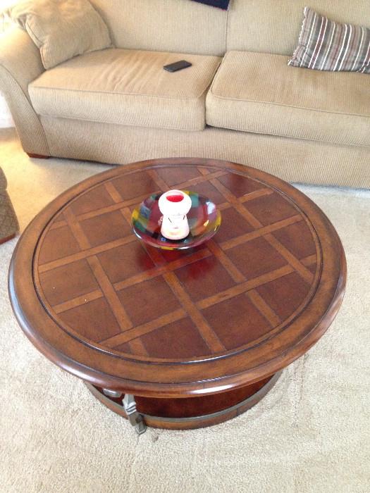 Coffee and End Tables with Inlaid Tops