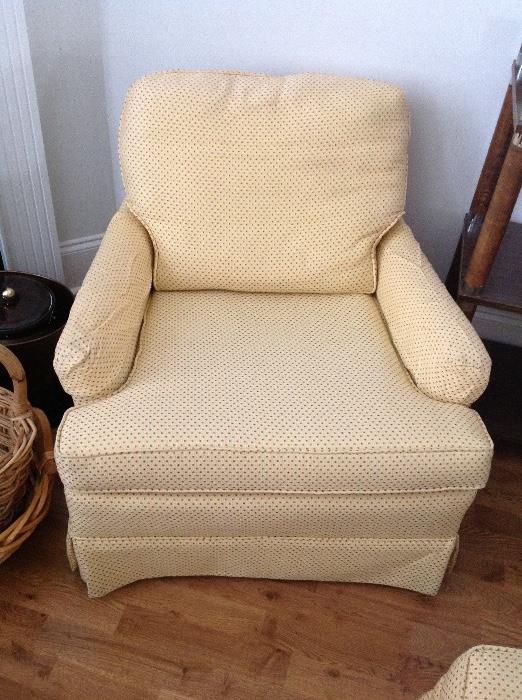 Yellow Upholstered Club Chair - 1 of 2