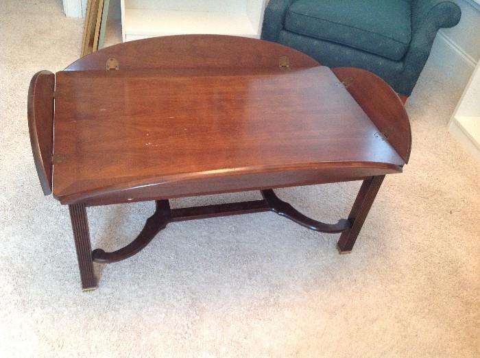 Walnut Butler's Style Coffee Table - Detail