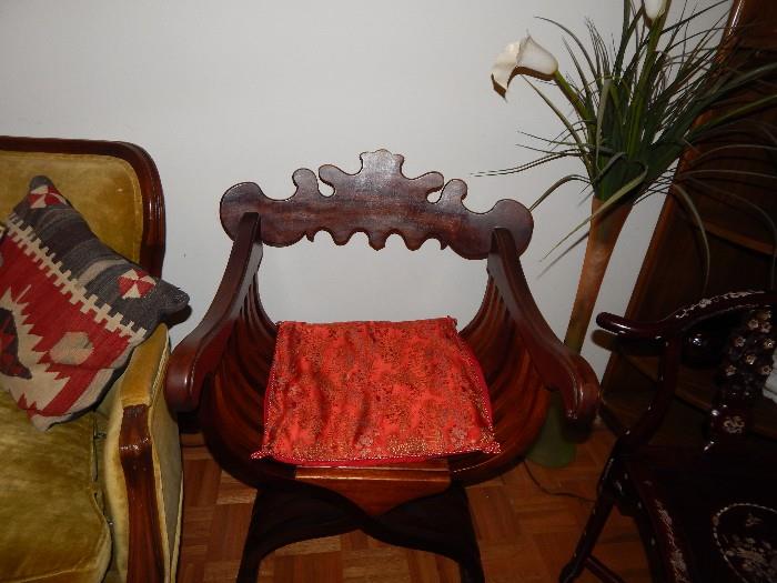Hand carved oriental chairs