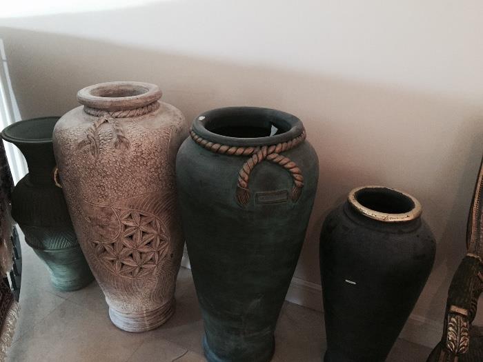 ASSORTED HUGE VASES