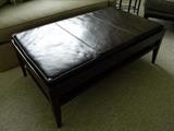 Leather top coffee table