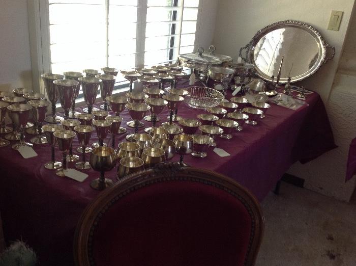SILVER PLATE GOBLETS made in Spain 