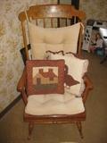 Vintage Spindle Back Rocker, Nichols & Stone
