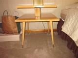 Great mid-century end table.   Great piece, lousy picture.  Made by James-Phillips in Patterson.