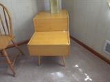 Great mid-Century piece.  Use as an End Table.  Folds out to a bar.