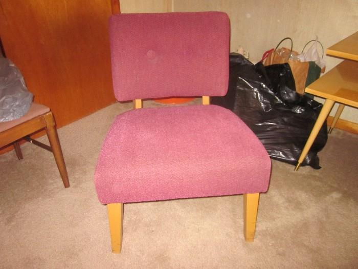 Mid-Century Chair.  Excellent Condition.  Protected by hideous slip cover for all these years!  Made by Waterhouse Company of Wooster, Massachusetts.