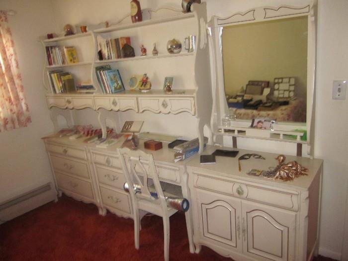 One of the Bedroom Sets.  There is also a high Dresser and Night Table.  Well Made.  Good Condition.  