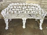 Grape Cluster and Leaf Pattern Garden Bench