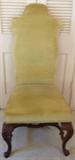 Stately Velvet Dining Chairs with Graceful Carved Legs (4)