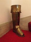 Large Brass Boot Umbrella Holder