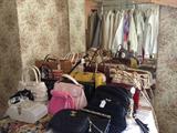 VINTAGE CLOTHING: MEN'S - Designer incl. '70's Bally Leisure Suit, Oleg Cassini Suit; WWII Army Airforce Jacket; Youngster's Sailor Suit WOMEN'S - T.W.A. Uniforms; Bullock's Wilshire, Magnin's, Saks Day Wear plus Hats, Shoes, Bags