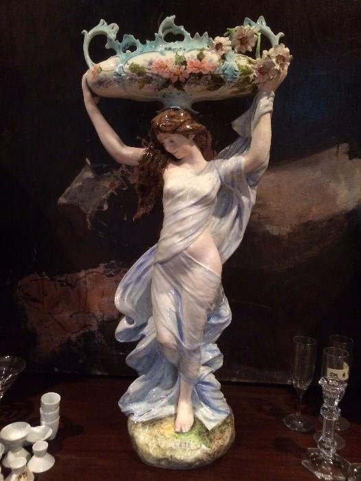 Napoli Porcelain 3' figurine, 19th Century